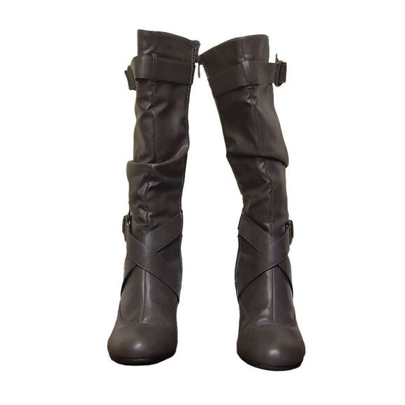 Forever Link Maggie Heeled Knee Boots - Picture 1 of 14